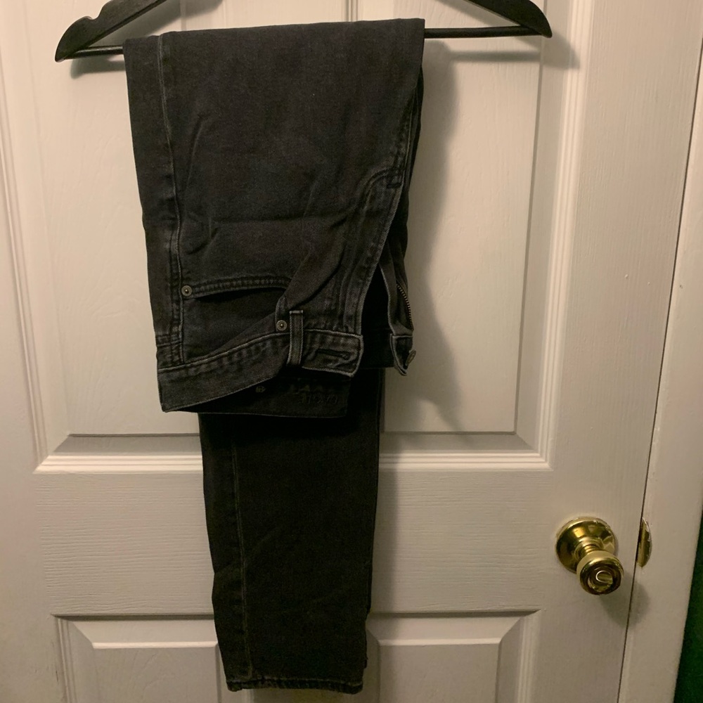 American Eagle light black wash mom jeans 6 TALL